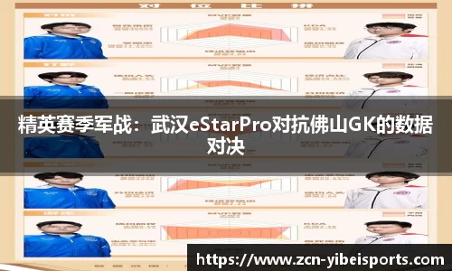 精英赛季军战：武汉eStarPro对抗佛山GK的数据对决